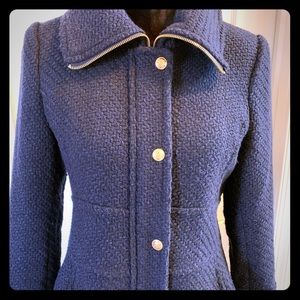 Navy Blue Gold Accent Coat!